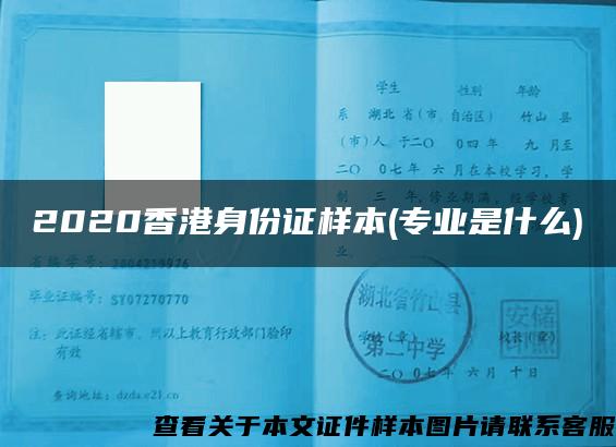 2020香港身份证样本(专业是什么)