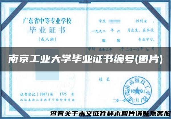 南京工业大学毕业证书编号(图片)