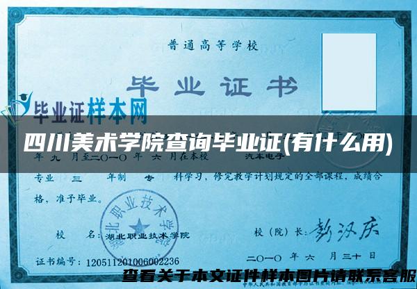 四川美术学院查询毕业证(有什么用)