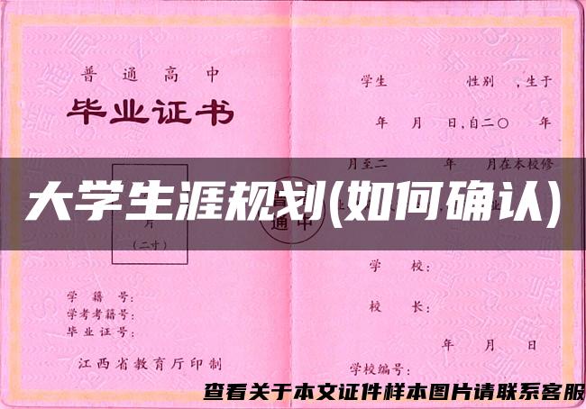 大学生涯规划(如何确认)