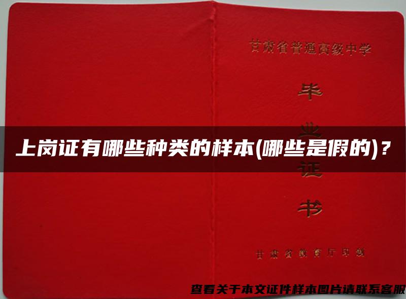 上岗证有哪些种类的样本(哪些是假的)？