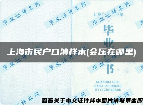 上海市民户口簿样本(会压在哪里)