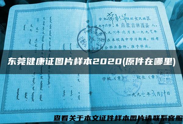 东莞健康证图片样本2020(原件在哪里)