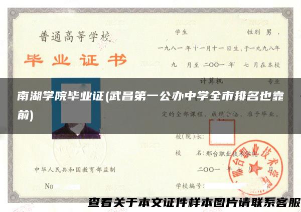 南湖学院毕业证(武昌第一公办中学全市排名也靠前)