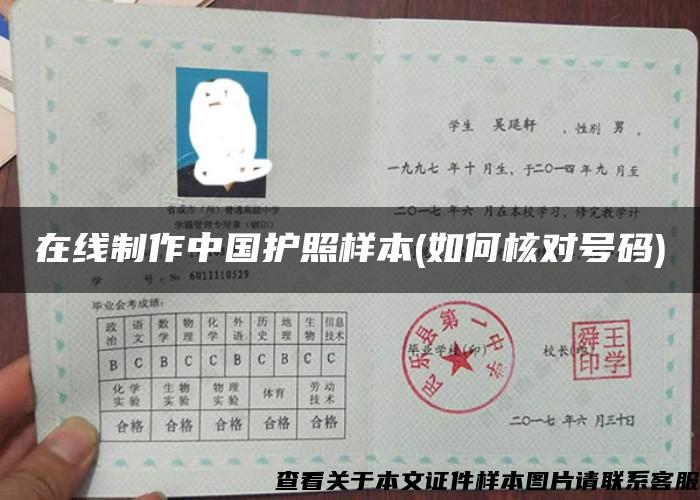 在线制作中国护照样本(如何核对号码)