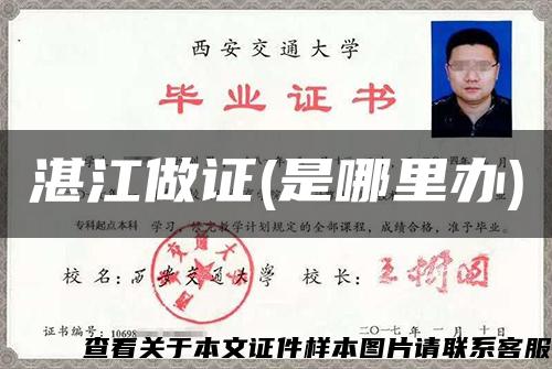 湛江做证(是哪里办)