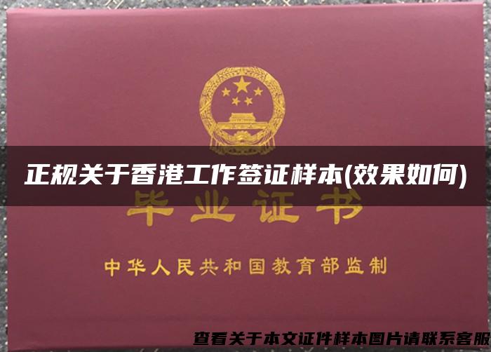 正规关于香港工作签证样本(效果如何)