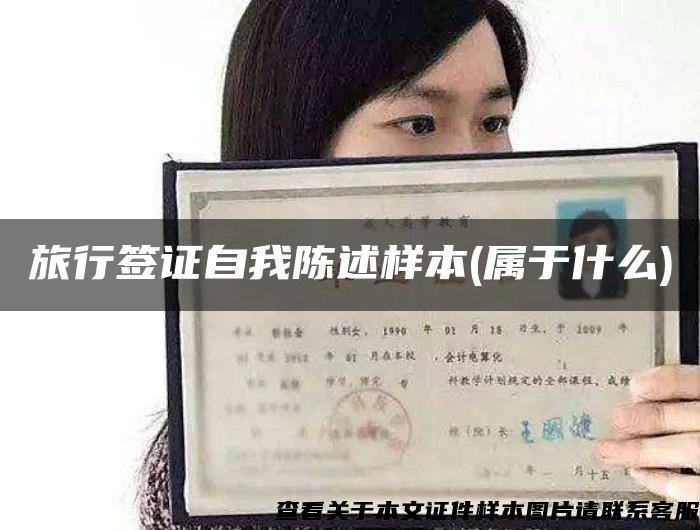 旅行签证自我陈述样本(属于什么)