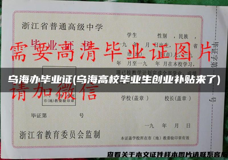 乌海办毕业证(乌海高校毕业生创业补贴来了) 乌海办毕业证(乌海高校毕业生创业补贴来了)