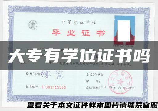 大专有学位证书吗