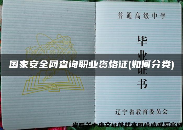 国家安全网查询职业资格证(如何分类) 国家安全网查询职业资格证(如何分类)