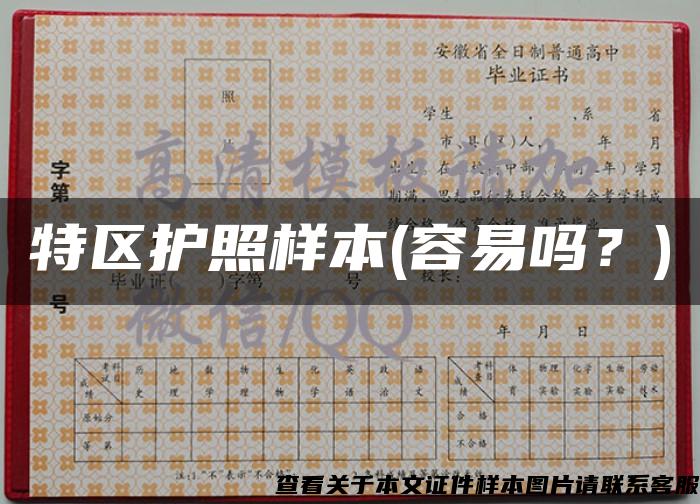 特区护照样本(容易吗?) 特区护照样本(容易吗?)