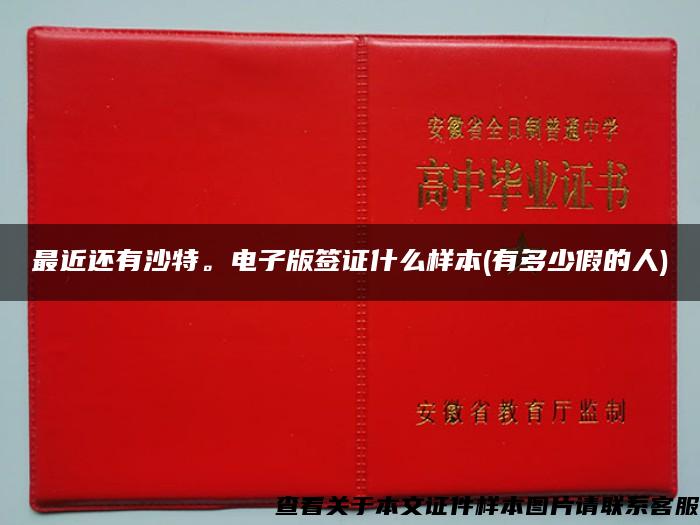 最近还有沙特。电子版签证什么样本(有多少假的人) 最近还有沙特。电子版签证什么样本(有多少假的人)