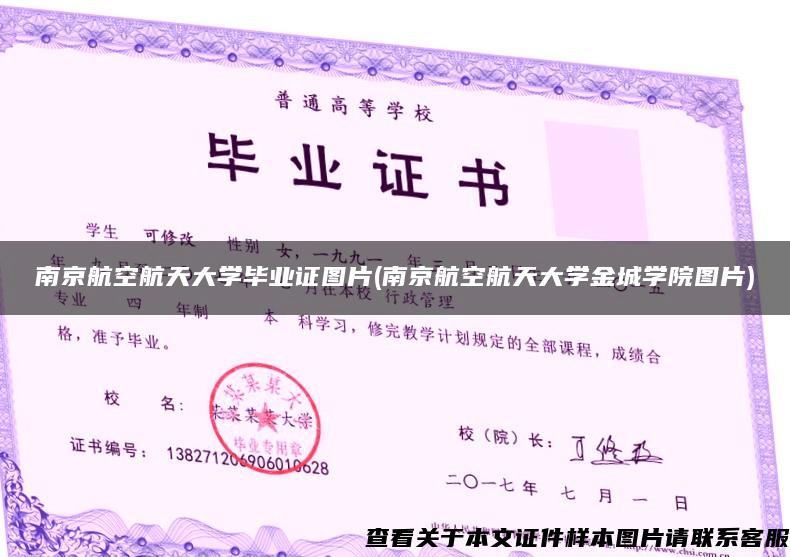 南京航空航天大学毕业证图片(南京航空航天大学金城学院图片)