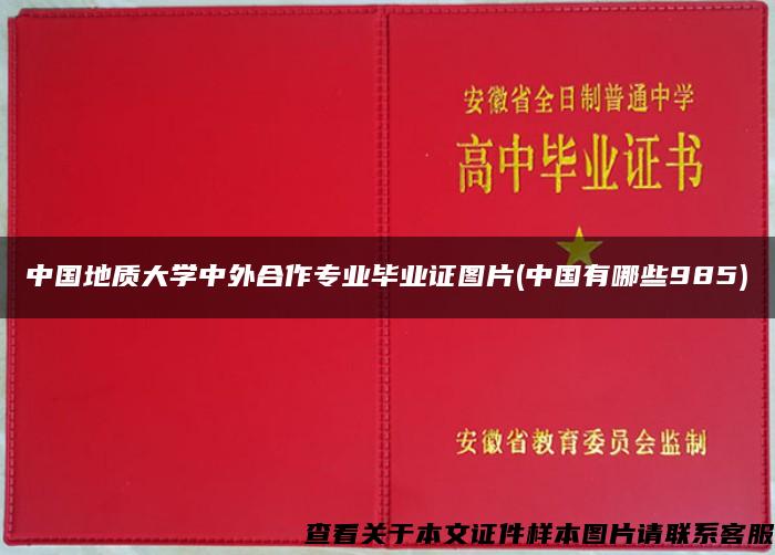 中国地质大学中外合作专业毕业证图片(中国有哪些985)