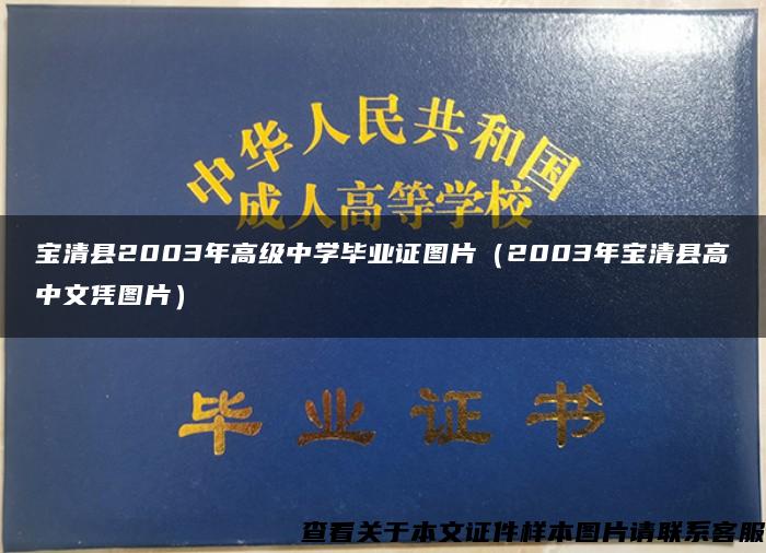 宝清县2003年高级中学毕业证图片（2003年宝清县高中文凭图片）