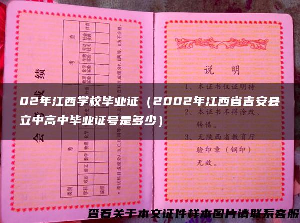 02年江西学校毕业证（2002年江西省吉安县立中高中毕业证号是多少）