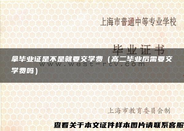 拿毕业证是不是就要交学费(高二毕业后需要交学费吗) 拿毕业证是不是就要交学费(高二毕业后需要交学费吗)