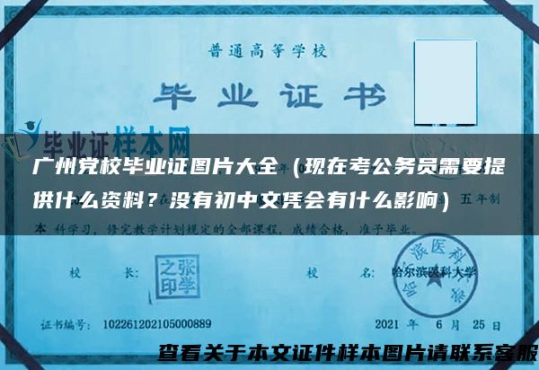 广州党校毕业证图片大全（现在考公务员需要提供什么资料？没有初中文凭会有什么影响）
