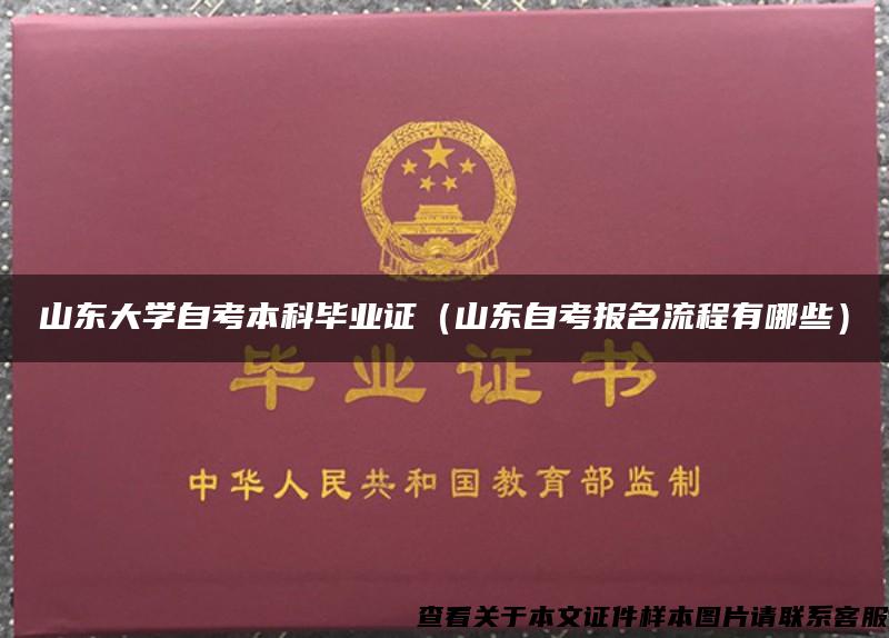 山东大学自考本科毕业证（山东自考报名流程有哪些）