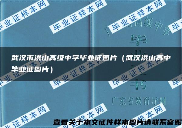 武汉市洪山高级中学毕业证图片（武汉洪山高中毕业证图片）