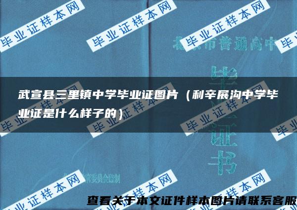 武宣县三里镇中学毕业证图片（利辛展沟中学毕业证是什么样子的）