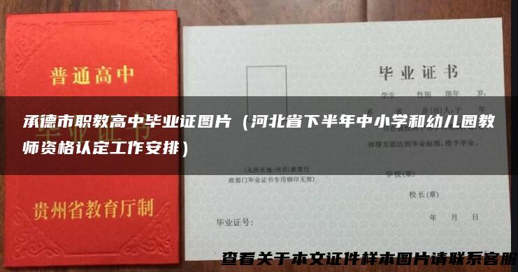 承德市职教高中毕业证图片（河北省下半年中小学和幼儿园教师资格认定工作安排）