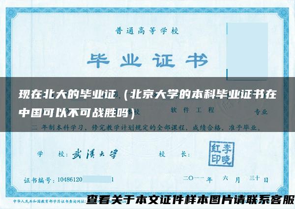 现在北大的毕业证（北京大学的本科毕业证书在中国可以不可战胜吗）