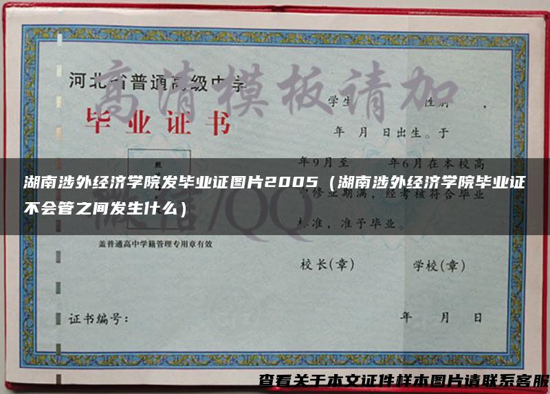 湖南涉外经济学院发毕业证图片2005（湖南涉外经济学院毕业证不会管之间发生什么）