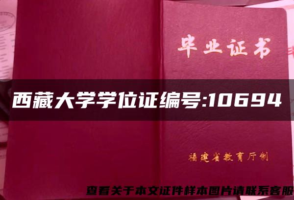 西藏大学学位证编号:10694