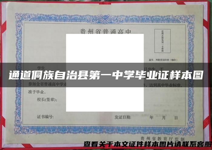 通道侗族自治县第一中学毕业证样本图