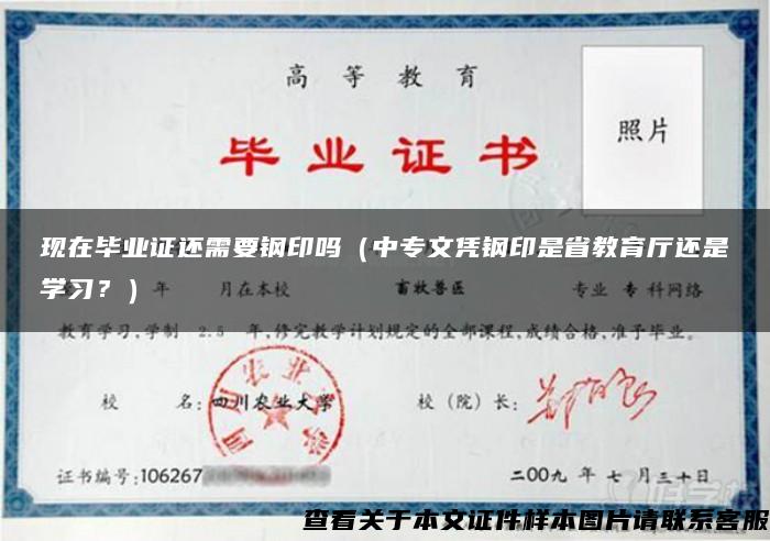 现在毕业证还需要钢印吗(中专文凭钢印是省教育厅还是学习?) 现在毕业证还需要钢印吗(中专文凭钢印是省教育厅还是学习?)