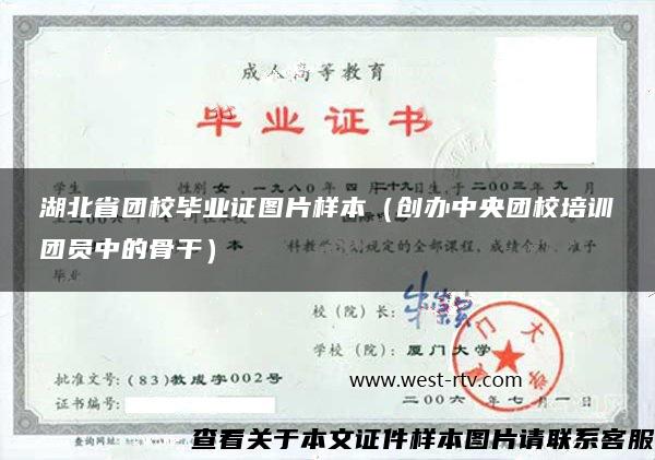 湖北省团校毕业证图片样本（创办中央团校培训团员中的骨干）