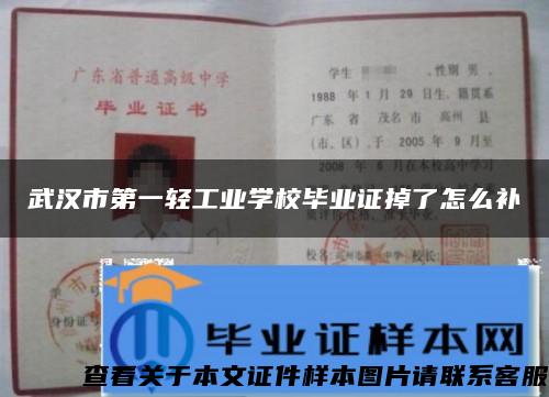 武汉市第一轻工业学校毕业证掉了怎么补