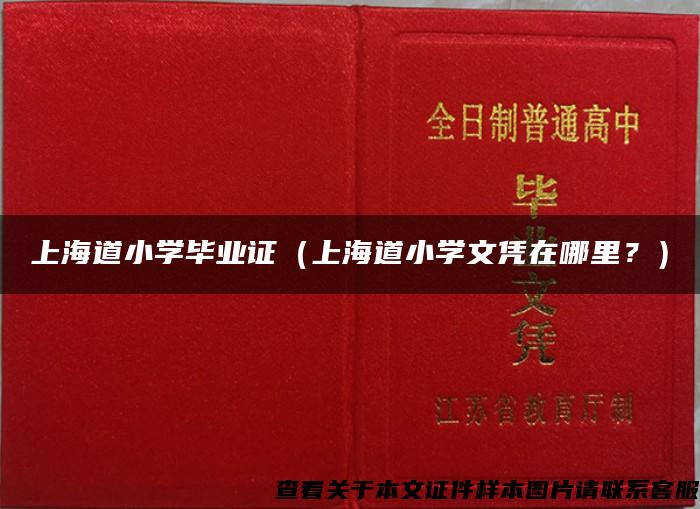 上海道小学毕业证（上海道小学文凭在哪里？）
