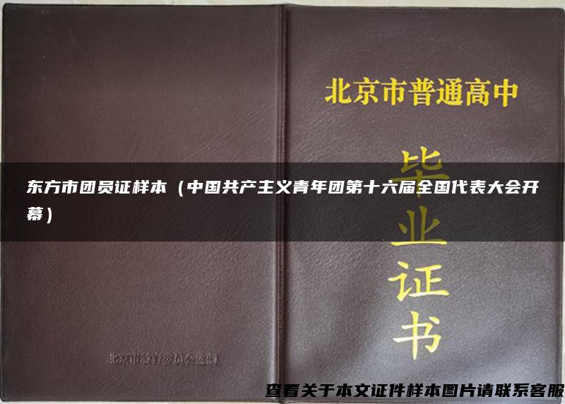 东方市团员证样本（中国共产主义青年团第十六届全国代表大会开幕）