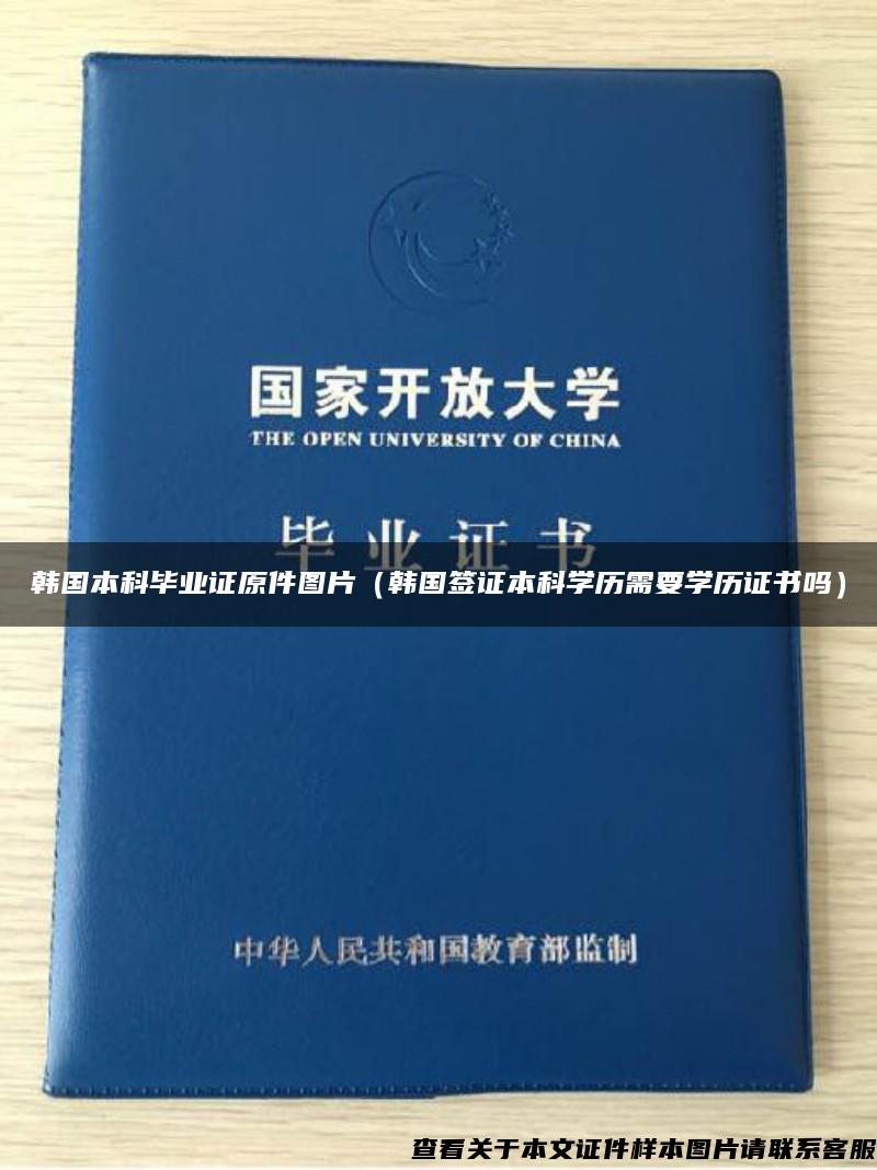 韩国本科毕业证原件图片（韩国签证本科学历需要学历证书吗）