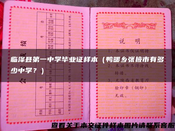临泽县第一中学毕业证样本（鸭暖乡张掖市有多少中学？）