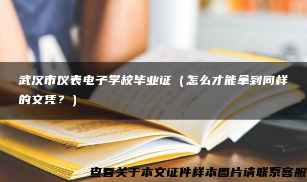 武汉市仪表电子学校毕业证（怎么才能拿到同样的文凭？）