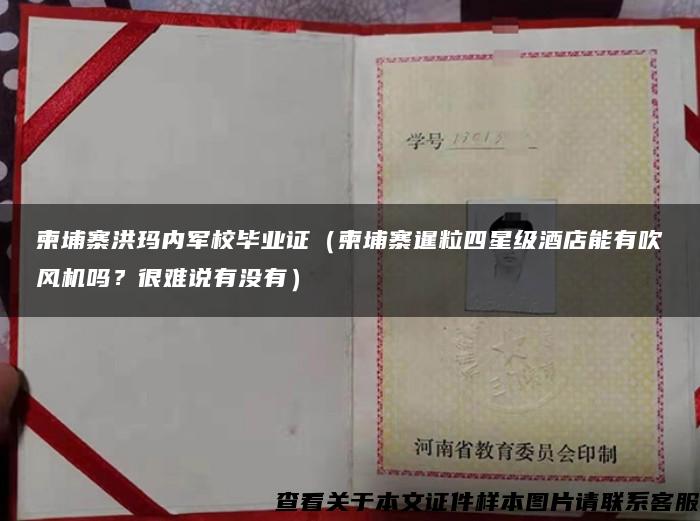 柬埔寨洪玛内军校毕业证（柬埔寨暹粒四星级酒店能有吹风机吗？很难说有没有）