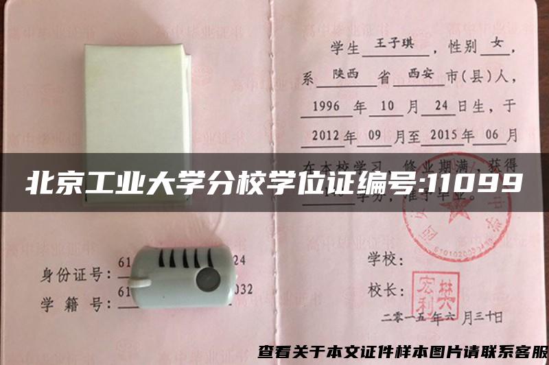 北京工业大学分校学位证编号:11099