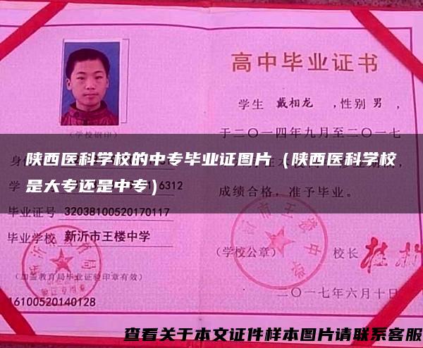 陕西医科学校的中专毕业证图片(陕西医科学校是大专还是中专) 陕西医科学校的中专毕业证图片(陕西医科学校是大专还是中专)