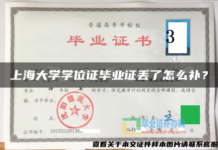 上海大学学位证毕业证丢了怎么补？