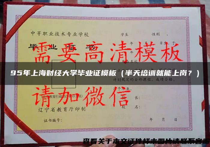 95年上海财经大学毕业证模板（半天培训就能上岗？）
