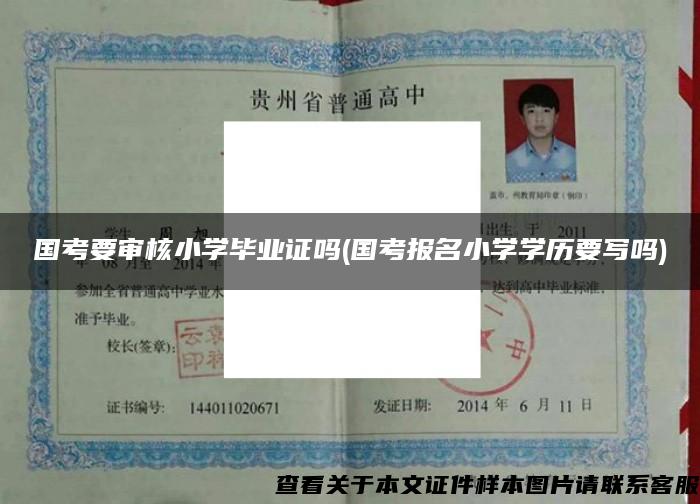 国考要审核小学毕业证吗(国考报名小学学历要写吗) 国考要审核小学毕业证吗(国考报名小学学历要写吗)