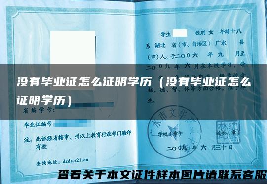 没有毕业证怎么证明学历（没有毕业证怎么证明学历）