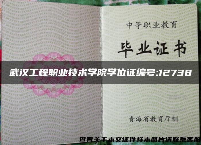 武汉工程职业技术学院学位证编号:12738