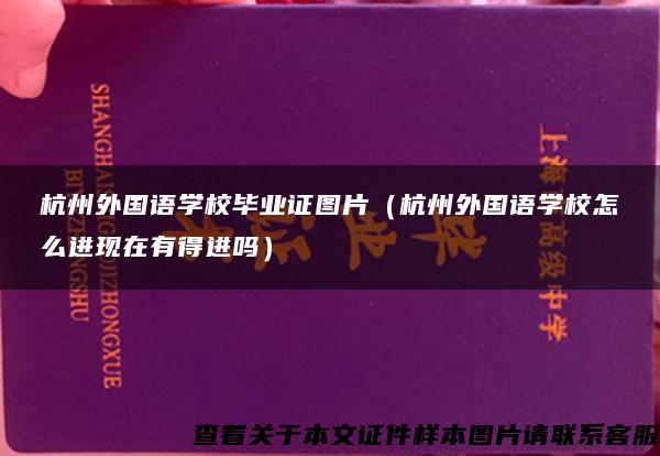 杭州外国语学校毕业证图片（杭州外国语学校怎么进现在有得进吗）