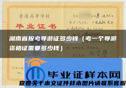 湖南省报考导游证多少钱（考一个导游资格证需要多少钱）