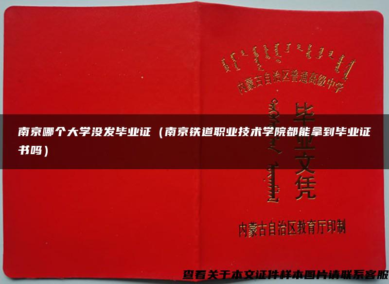 南京哪个大学没发毕业证（南京铁道职业技术学院都能拿到毕业证书吗）